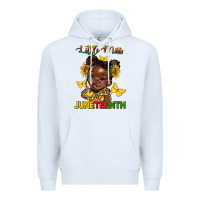 White little miss juneteenth Premium Hoodie - HRA Design Shop