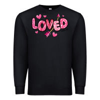 Black loved valentines day Premium Sweatshirt - RanaPortraitStore