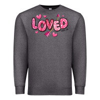Charcoal Heather loved valentines day Premium Sweatshirt - RanaPortraitStore