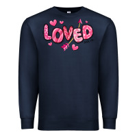 Navy loved valentines day Premium Sweatshirt - RanaPortraitStore