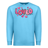 Ocean Blue loved valentines day Premium Sweatshirt - RanaPortraitStore