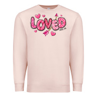 Pale Pink loved valentines day Premium Sweatshirt - RanaPortraitStore