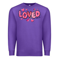 Purple loved valentines day Premium Sweatshirt - RanaPortraitStore