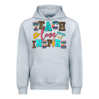 Heather Grey teach love inspire Urban Hoodie - AdoDesignShop