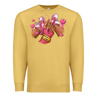Antique Gold valentines day afro girl sneakers Premium Sweatshirt - RanaPortraitStore