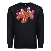 Black valentines day afro girl sneakers Premium Sweatshirt - RanaPortraitStore