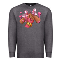 Charcoal Heather valentines day afro girl sneakers Premium Sweatshirt - RanaPortraitStore