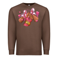 Chestnut valentines day afro girl sneakers Premium Sweatshirt - RanaPortraitStore