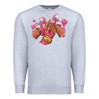 Heather Grey valentines day afro girl sneakers Premium Sweatshirt - RanaPortraitStore