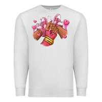 Oatmeal Heather valentines day afro girl sneakers Premium Sweatshirt - RanaPortraitStore