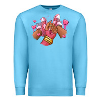 Ocean Blue valentines day afro girl sneakers Premium Sweatshirt - RanaPortraitStore