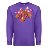 Purple valentines day afro girl sneakers Premium Sweatshirt - RanaPortraitStore