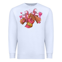 White valentines day afro girl sneakers Premium Sweatshirt - RanaPortraitStore