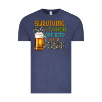 Surviving Fatherhood One Beer At A  Time Vintage Tee | Teevron