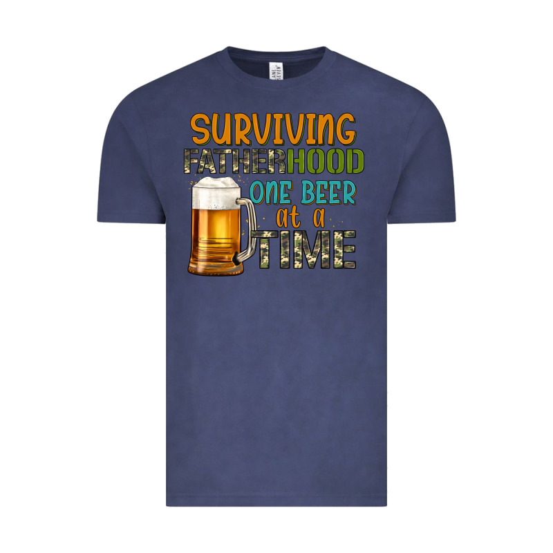 Surviving Fatherhood One Beer At A  Time Vintage Tee by Artiststas | Teevron