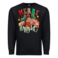 Black merry and bright caucasian girl sneakers Premium Sweatshirt - RanaPortraitStore