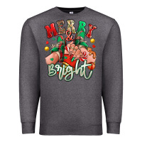Charcoal Heather merry and bright caucasian girl sneakers Premium Sweatshirt - RanaPortraitStore