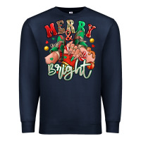 Navy merry and bright caucasian girl sneakers Premium Sweatshirt - RanaPortraitStore