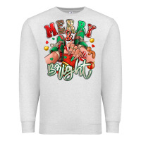 Oatmeal Heather merry and bright caucasian girl sneakers Premium Sweatshirt - RanaPortraitStore