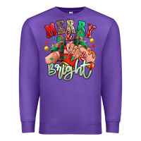 Purple merry and bright caucasian girl sneakers Premium Sweatshirt - RanaPortraitStore