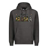 Charcoal Heather boy mama Premium Hoodie - CowhideDigitalArt