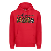Red boy mama Premium Hoodie - CowhideDigitalArt