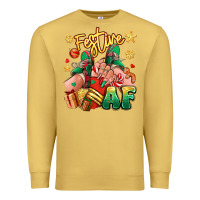 Antique Gold festive af christmas caucasian girl sneakers Premium Sweatshirt - RanaPortraitStore