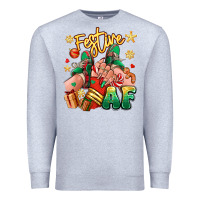 Heather Grey festive af christmas caucasian girl sneakers Premium Sweatshirt - RanaPortraitStore
