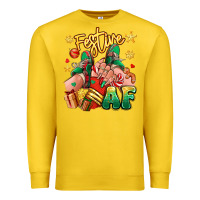 Lemon festive af christmas caucasian girl sneakers Premium Sweatshirt - RanaPortraitStore
