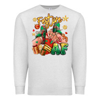Oatmeal Heather festive af christmas caucasian girl sneakers Premium Sweatshirt - RanaPortraitStore