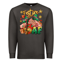 Smoke festive af christmas caucasian girl sneakers Premium Sweatshirt - RanaPortraitStore