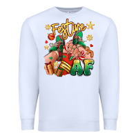 White festive af christmas caucasian girl sneakers Premium Sweatshirt - RanaPortraitStore