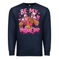 Navy be my valentine afro girl sneakers Premium Sweatshirt - RanaPortraitStore
