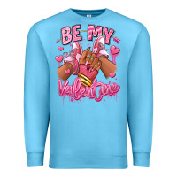 Ocean Blue be my valentine afro girl sneakers Premium Sweatshirt - RanaPortraitStore