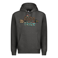 Charcoal Heather bride tribe Premium Hoodie - CowhideDigitalArt