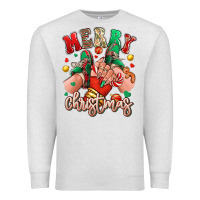Oatmeal Heather Merry Christmas Caucasian girl sneakers Premium Sweatshirt - RanaPortraitStore
