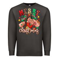 Smoke Merry Christmas Caucasian girl sneakers Premium Sweatshirt - RanaPortraitStore