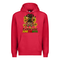 Cardinal celebrate juneteenth black woman bun Premium Hoodie - HRA Design Shop