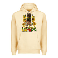 Pina Colada celebrate juneteenth black woman bun Premium Hoodie - HRA Design Shop
