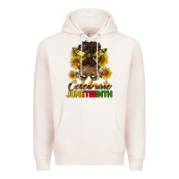 Pale Pink celebrate juneteenth black woman bun Premium Hoodie - HRA Design Shop