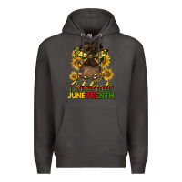 Smoke celebrate juneteenth black woman bun Premium Hoodie - HRA Design Shop