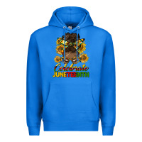 True Royal celebrate juneteenth black woman bun Premium Hoodie - HRA Design Shop