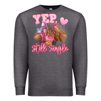 Charcoal Heather Yep still single heels and sneakers afro girl Premium Sweatshirt - RanaPortraitStore