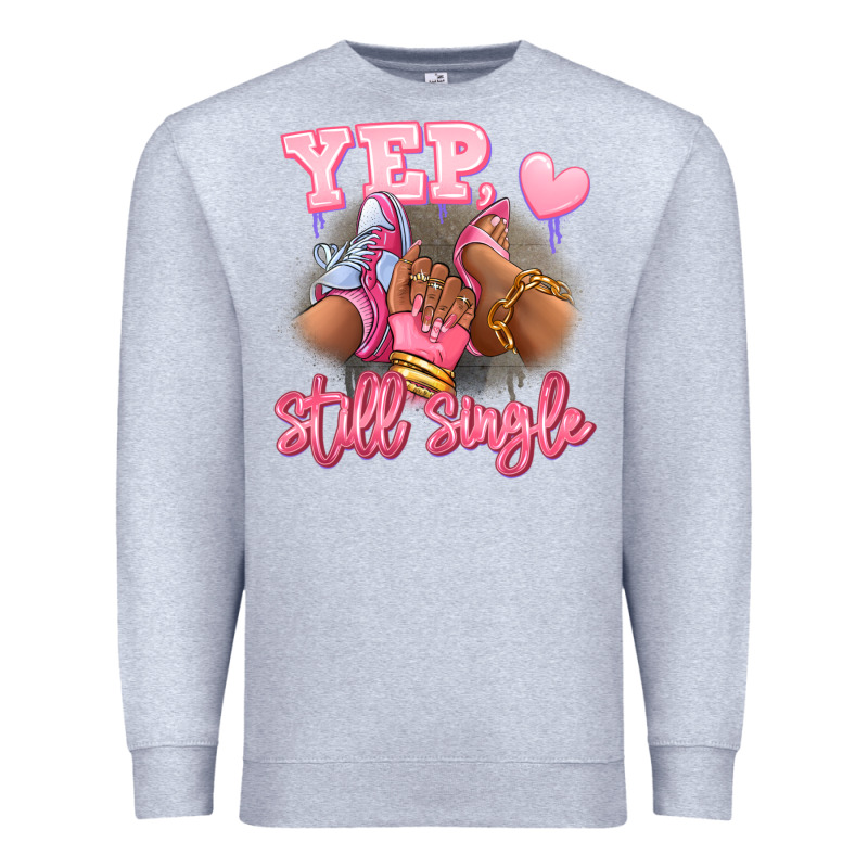 Yep Still Single Heels And Sneakers Afro Girl Premium Sweatshirt by RanaPortraitStore | Teevron