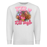 Oatmeal Heather Yep still single heels and sneakers afro girl Premium Sweatshirt - RanaPortraitStore