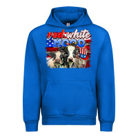 Cobalt red white moo Urban Hoodie - AdoDesignShop