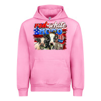 Fuchsia Pink red white moo Urban Hoodie - AdoDesignShop