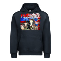 Navy red white moo Urban Hoodie - AdoDesignShop