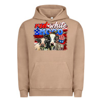 Pigment Burro red white moo Urban Hoodie - AdoDesignShop