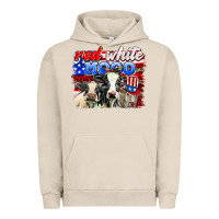 Pigment French Oak red white moo Urban Hoodie - AdoDesignShop